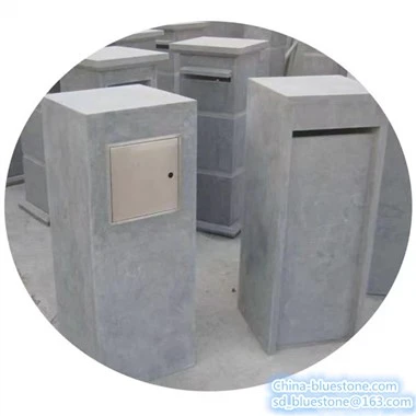 Outdoor Garden Blue Limestone Mailbox